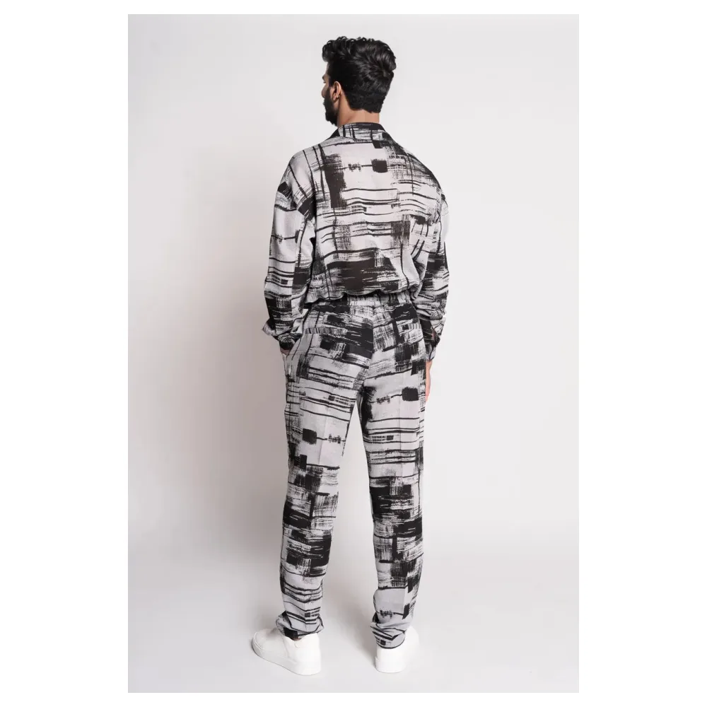 Chemise oversize 100% lin fabriquée en France | Taille: S | Couleur: Gris | Matériel: Lin – Bild 3