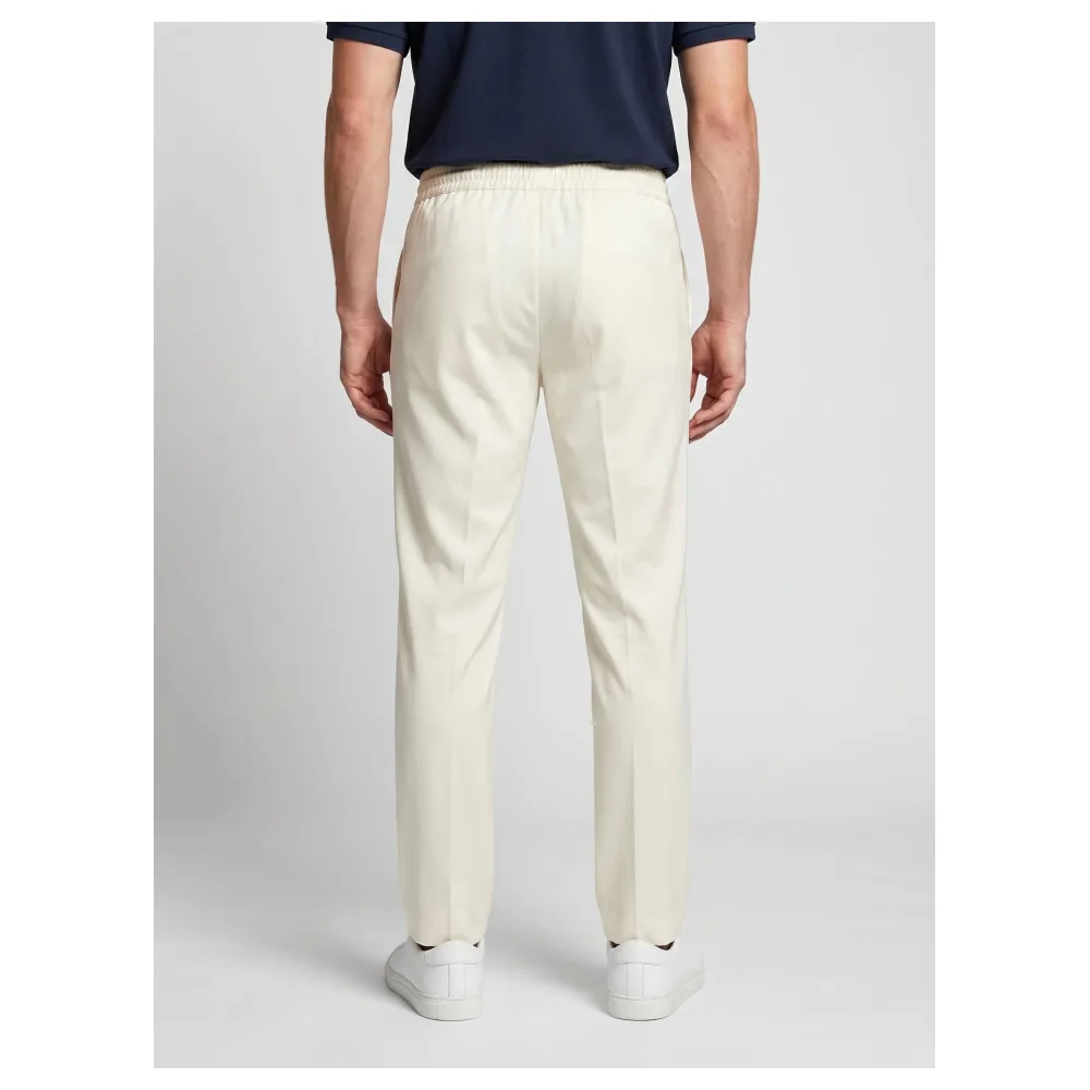 Pantalon Coupe Droite - 100% Coton Épais, Fabriqué en France | Taille: XS | Couleur: Blanc | Matériel: Coton – Bild 4