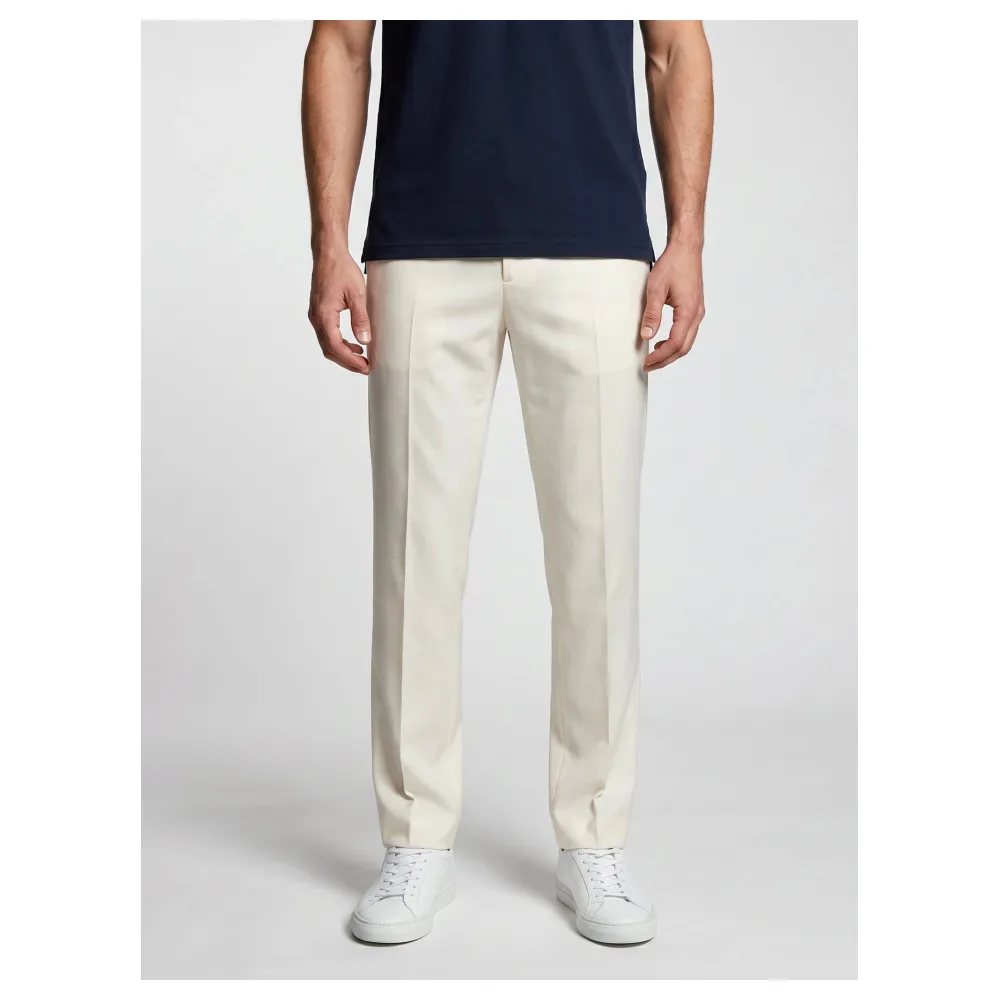 Pantalon Coupe Droite - 100% Coton Épais, Fabriqué en France | Taille: S | Couleur: Blanc | Matériel: Coton – Bild 3