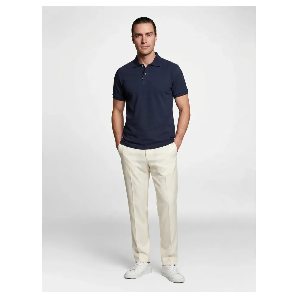 Pantalon Coupe Droite - 100% Coton Épais, Fabriqué en France | Taille: Xl | Couleur: Blanc | Matériel: Coton