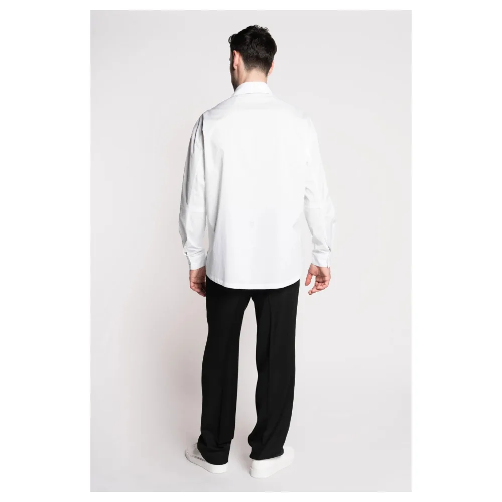 Chemise coupe droite | Couleur: Blanc | Taille: L | Tissu: Coton – Bild 4