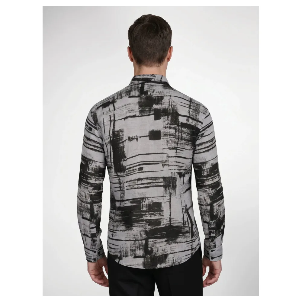 Chemise en lin Geometric Harmony | Taille: XS – Bild 5