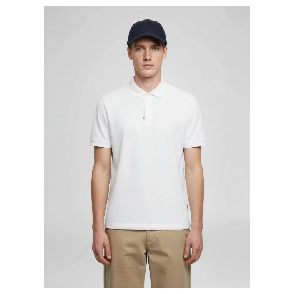 Polo blanc en coton biologique - Fabriqué en France | Taille: XL | Couleur: White
