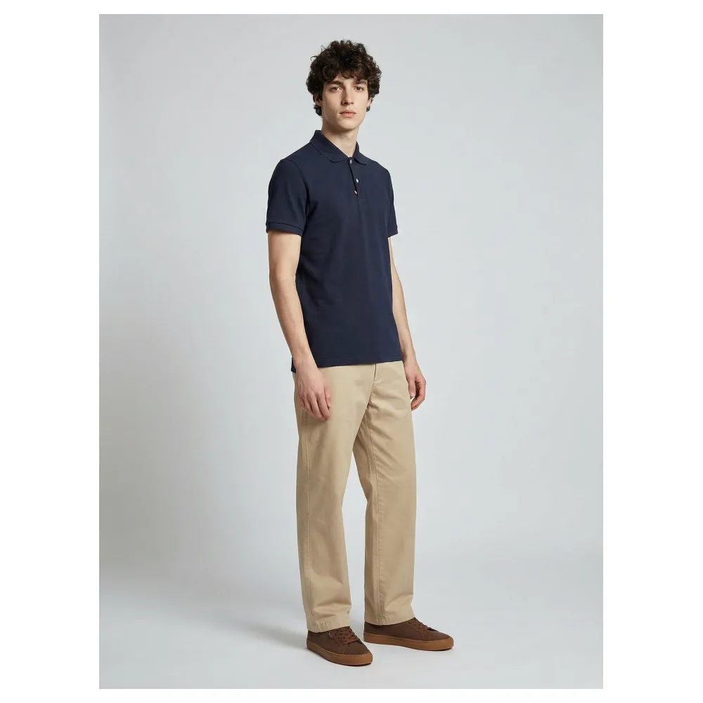 Polo en coton biologique bleu marine - Fabriqué en France | Taille: L – Bild 3