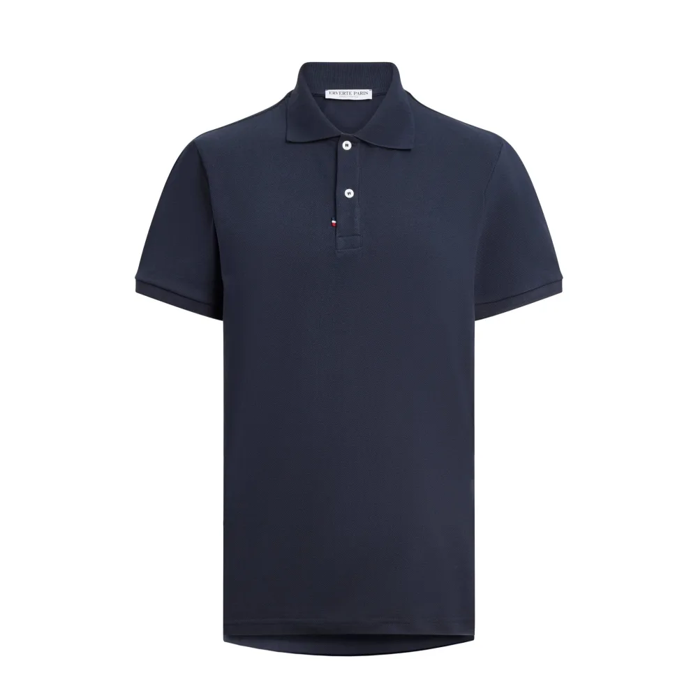 Polo en coton biologique bleu marine - Fabriqué en France | Taille: L – Bild 4