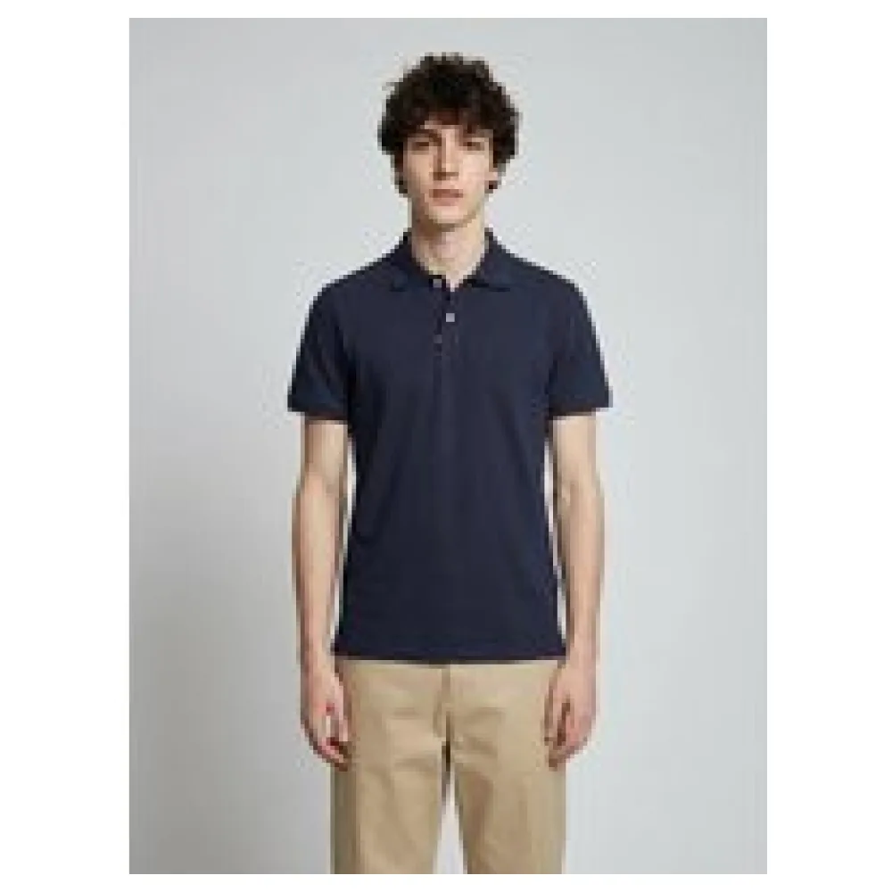Polo en coton biologique bleu marine - Fabriqué en France | Taille: L – Bild 2