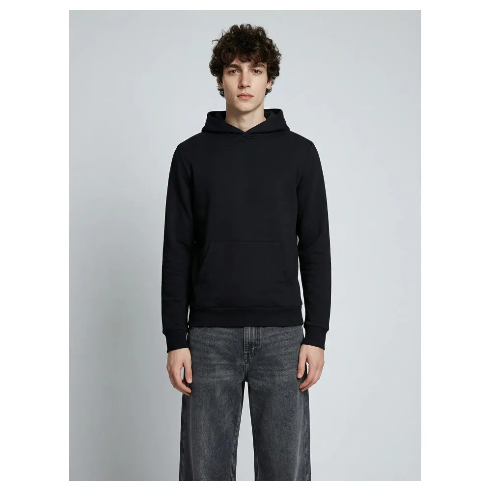 Sweat à capuche noir Made in France | Taille: L