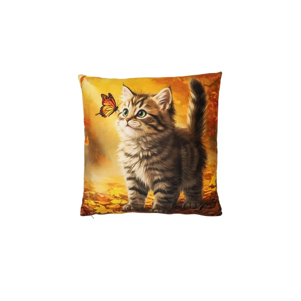 LED-Kissen Katze 40x40cm