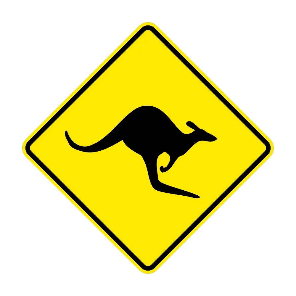 Verkehrsschild Känguru aus Australien