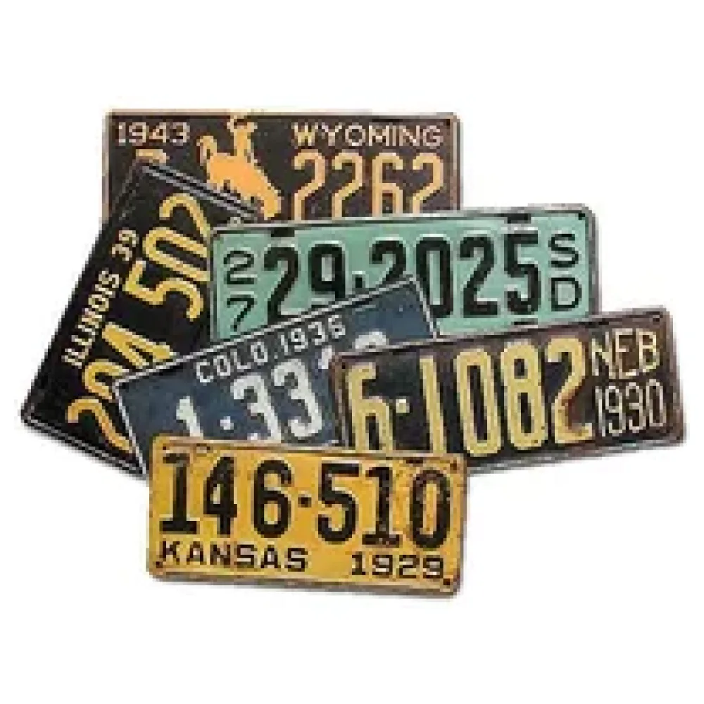 Jahreszahlen Geschenk US Jahrgangsnummernschilder 1925 - 1949 – Bild 2