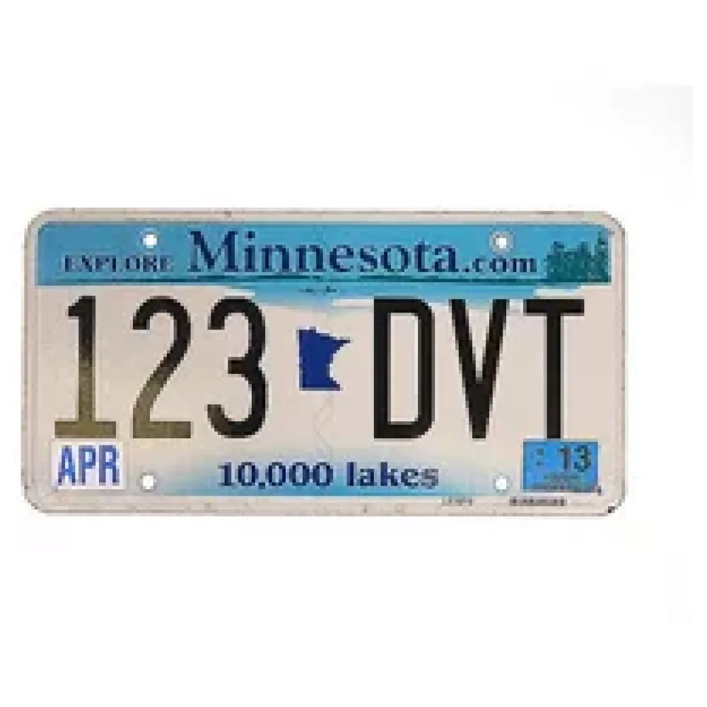 US-Nummernschild aus Minnesota - Ten Thousand Lakes - original – Bild 2