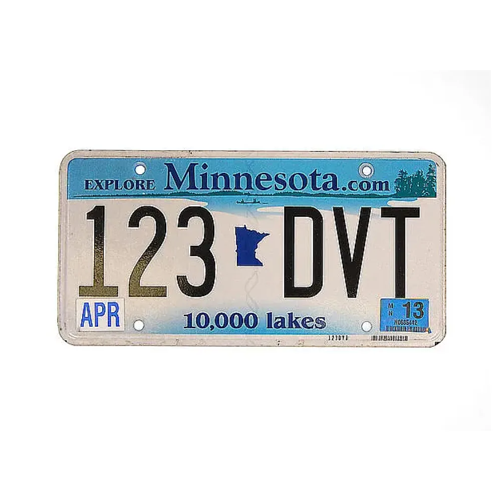 US-Nummernschild aus Minnesota - Ten Thousand Lakes - original
