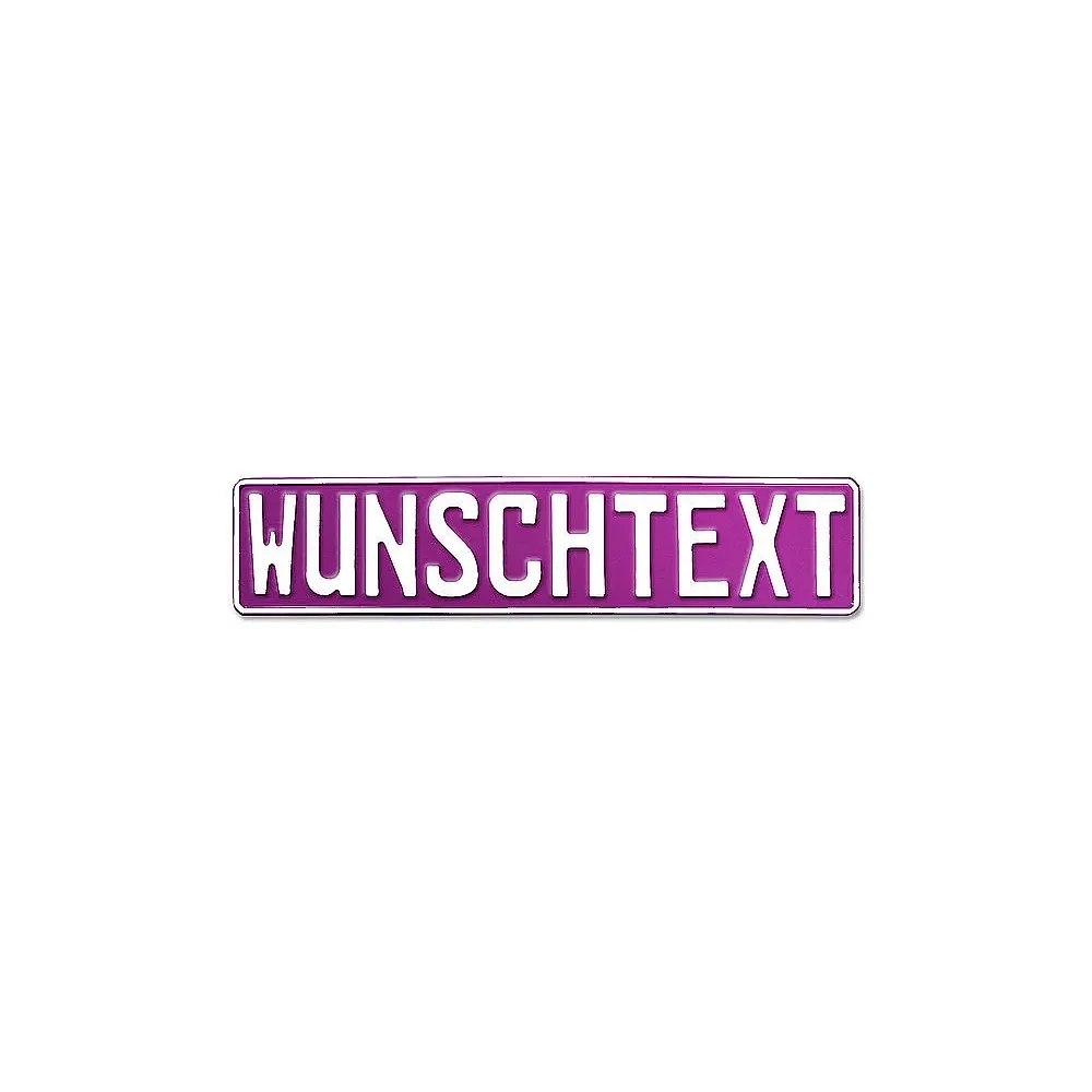 Prägung - Deutsches Kennzeichen mit Wunschtext 1-farbig pink
