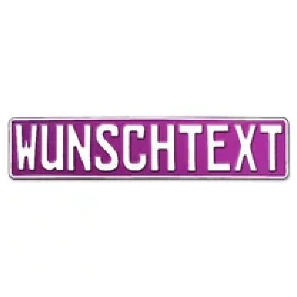Prägung - Deutsches Kennzeichen mit Wunschtext 1-farbig pink – Bild 2