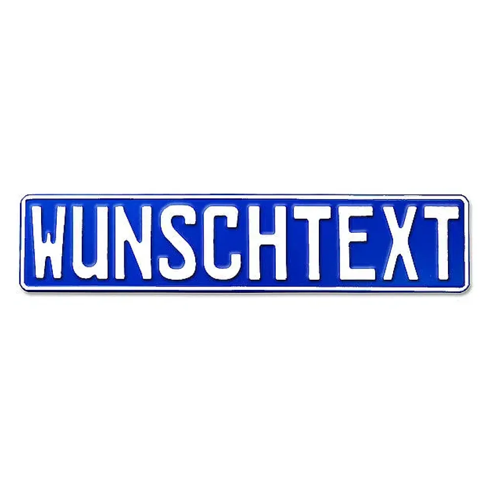 LKW-Namensschild mit Wunschtext 1-farbig dunkelblau