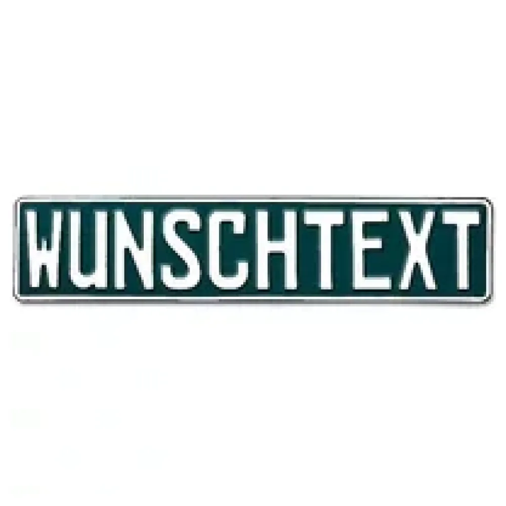 Prägung - Deutsches Kennzeichen mit Wunschtext dunkelgrün – Bild 2
