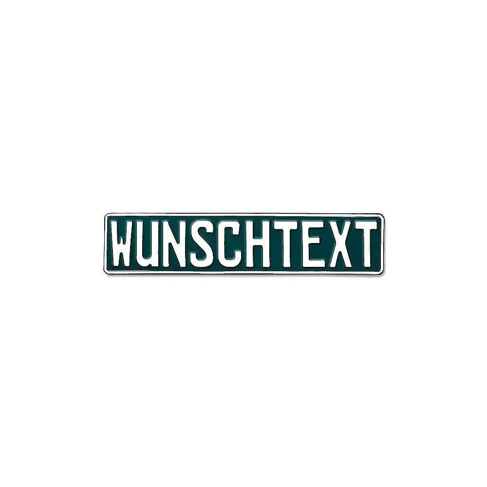 Prägung - Deutsches Kennzeichen mit Wunschtext dunkelgrün