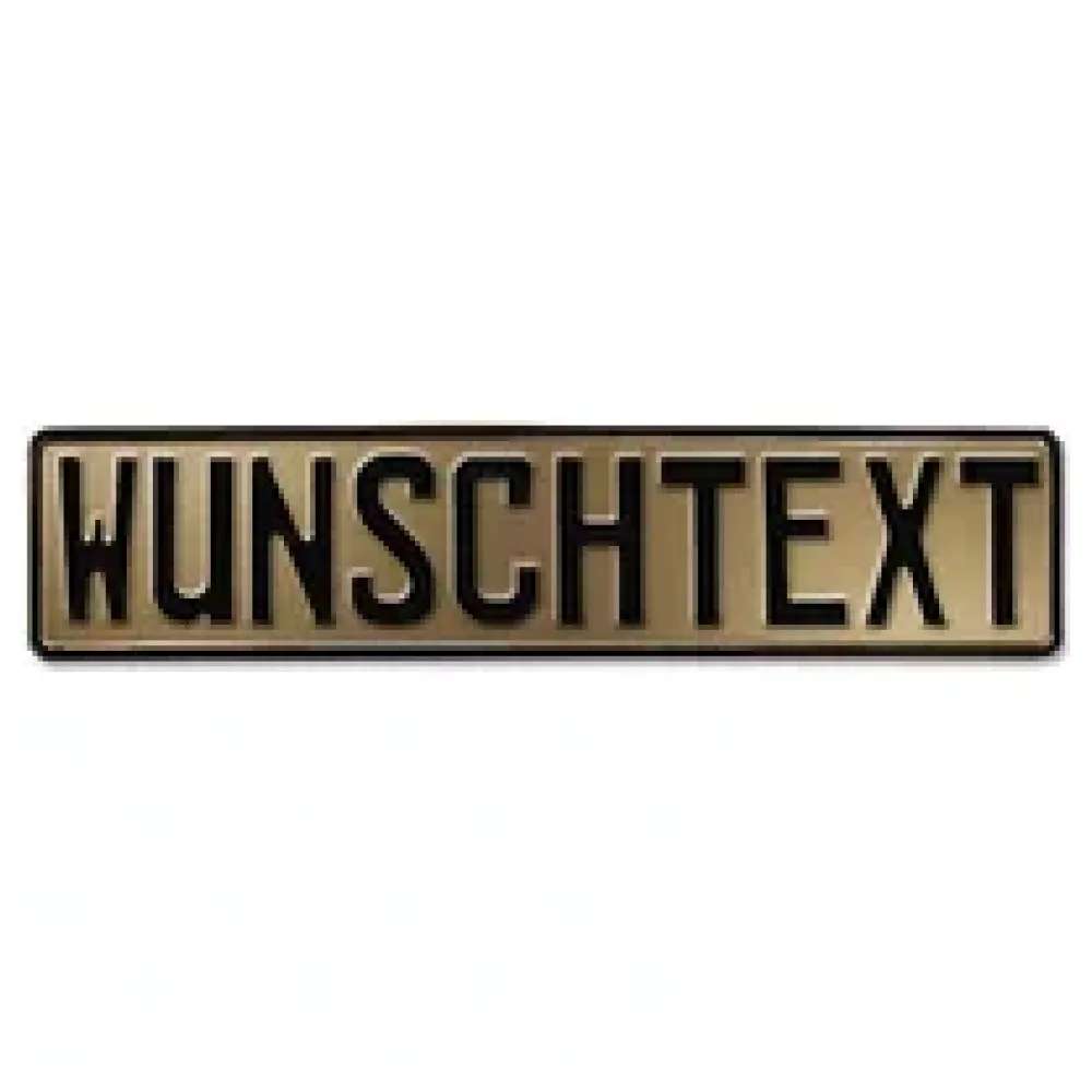 Prägung - Deutsches Kennzeichen mit Wunschtext 1- metallic gold – Bild 2