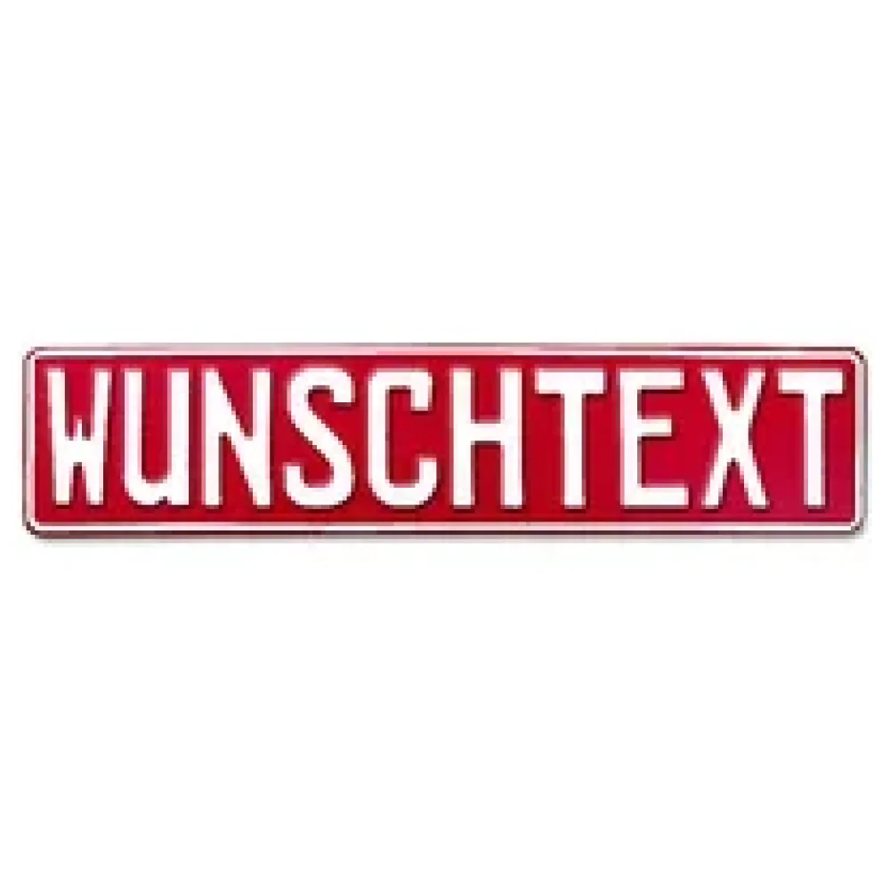 Prägung - Deutsches Kennzeichen mit Wunschtext rot – Bild 2