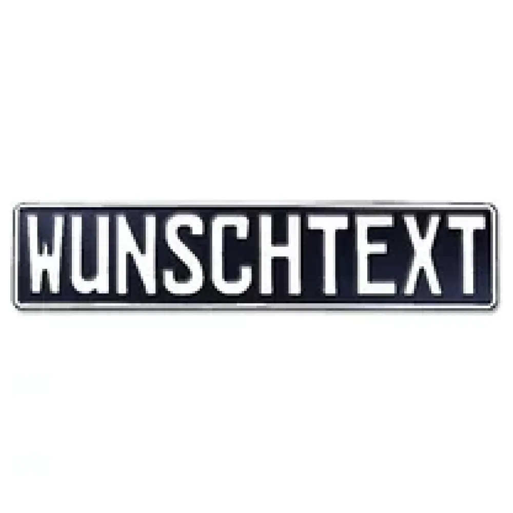 Prägung - Deutsches Kennzeichen mit Wunschtext 1-farbig schwarz – Bild 2