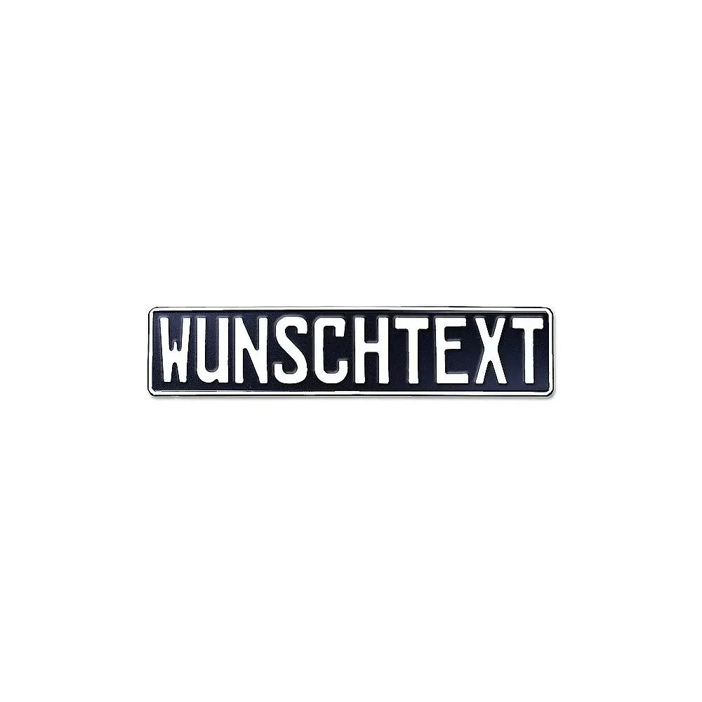 Prägung - Deutsches Kennzeichen mit Wunschtext 1-farbig schwarz