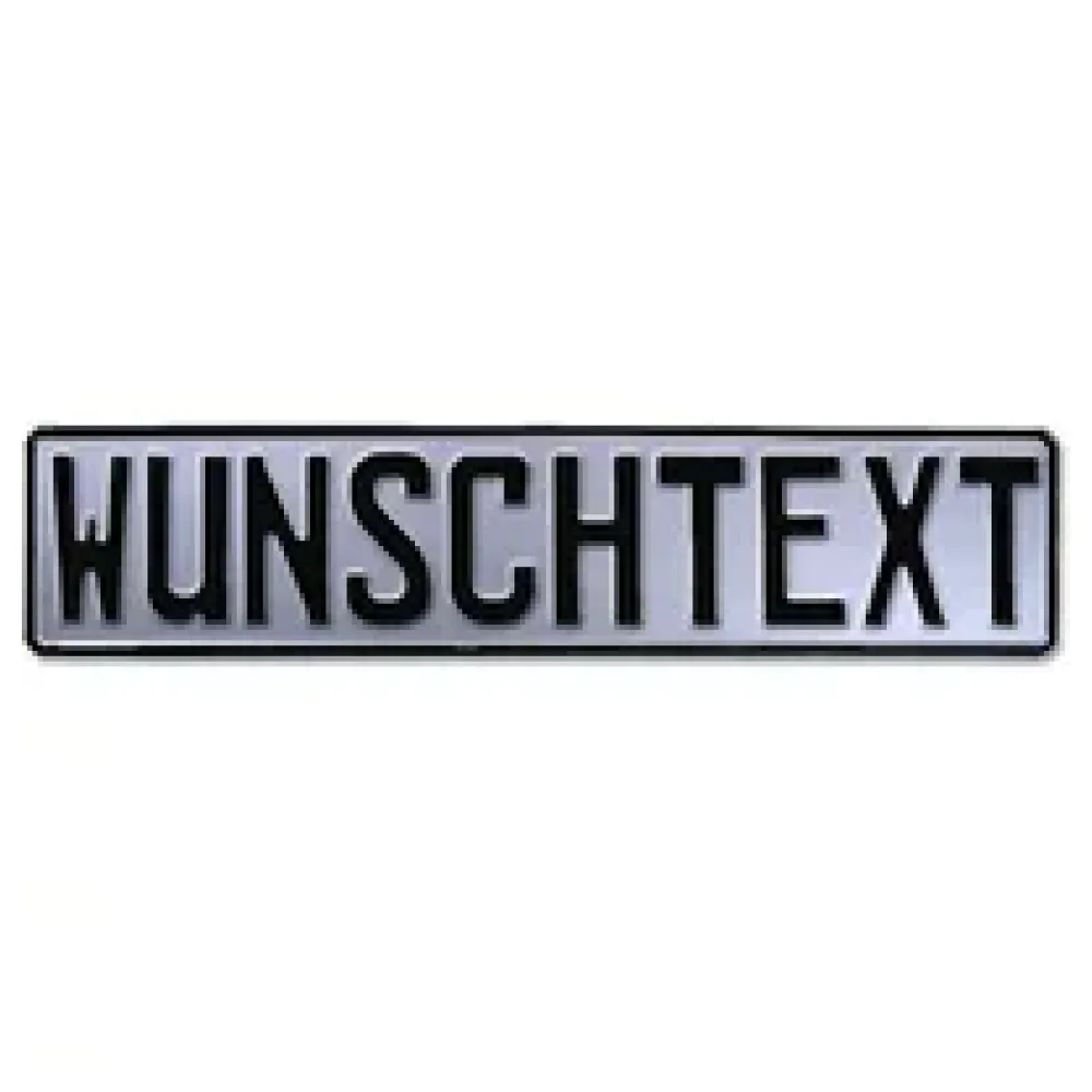 Prägung - Deutsches Kfz Wunschkennzeichen metallic silber – Bild 2