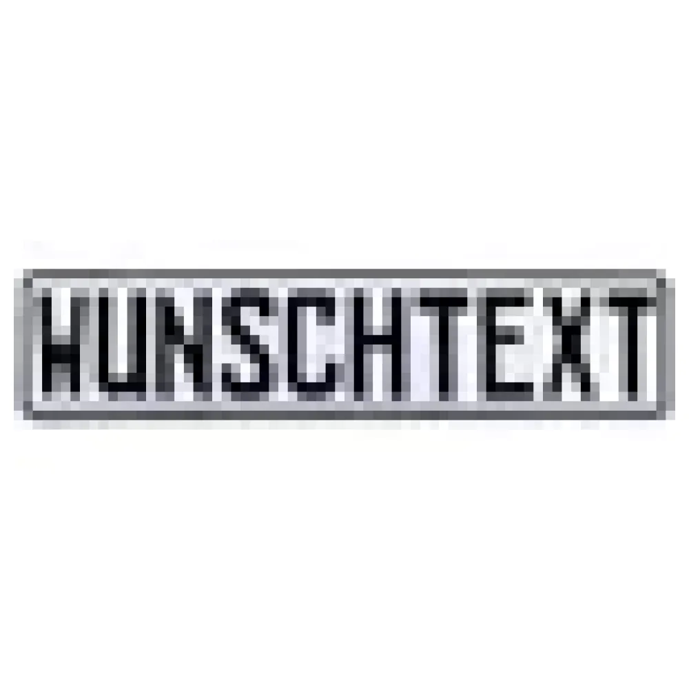 Geprägtes Kennzeichen weiß mit Wunschtext – Bild 3