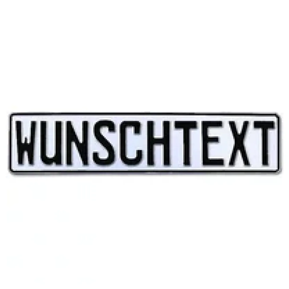 Geprägtes Kennzeichen weiß mit Wunschtext – Bild 2