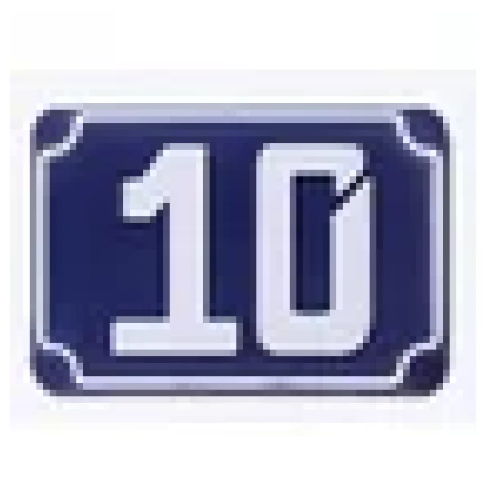 Blaue geprägte zweistellige Hausnummer 10 – Bild 3
