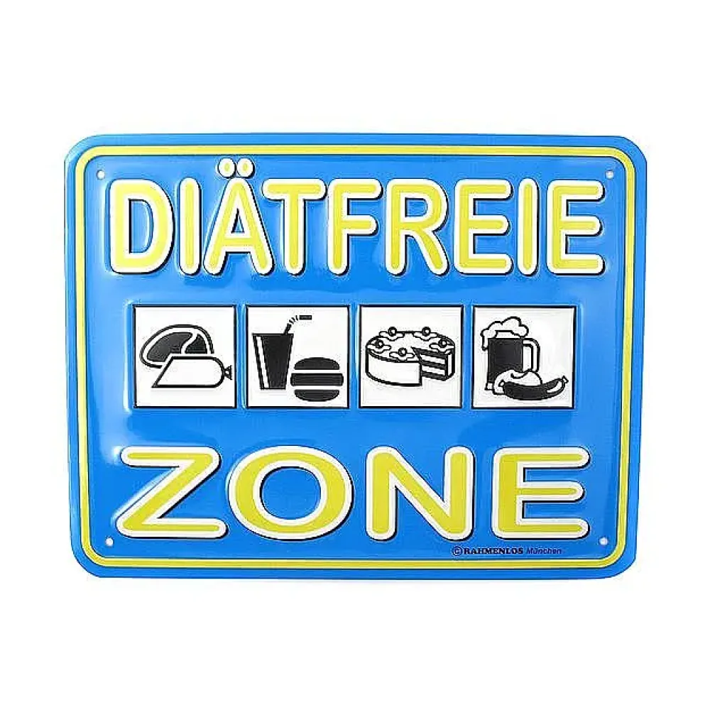 Funschild -Diätfreie Zone-