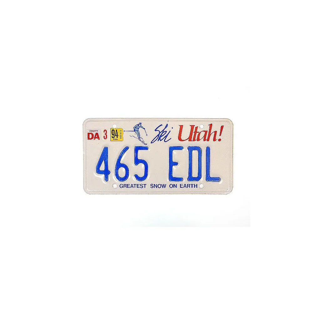 US Nummernschild Utah - Ski Greatest Snow on Earth - original