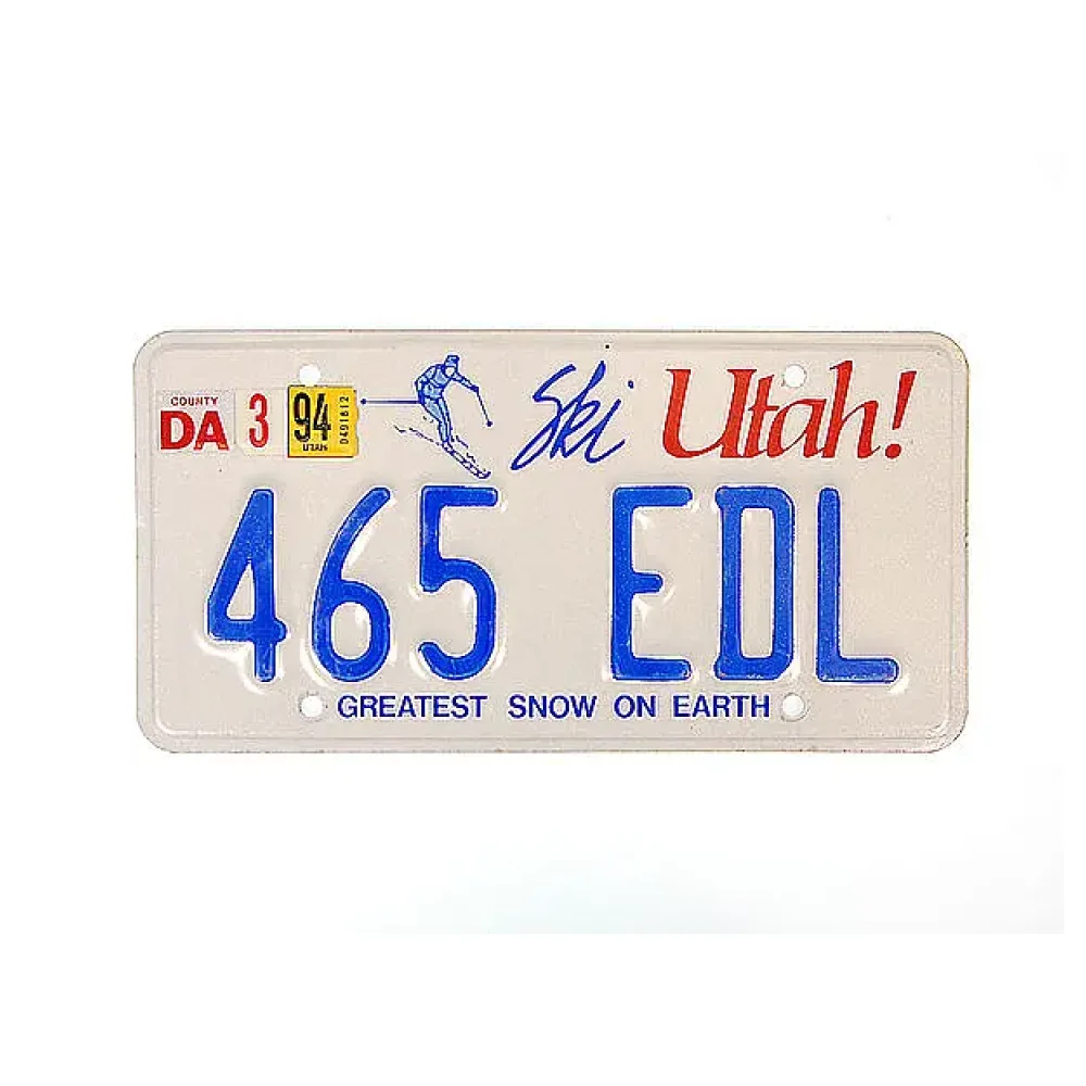 US Nummernschild Utah - Ski Greatest Snow on Earth - original