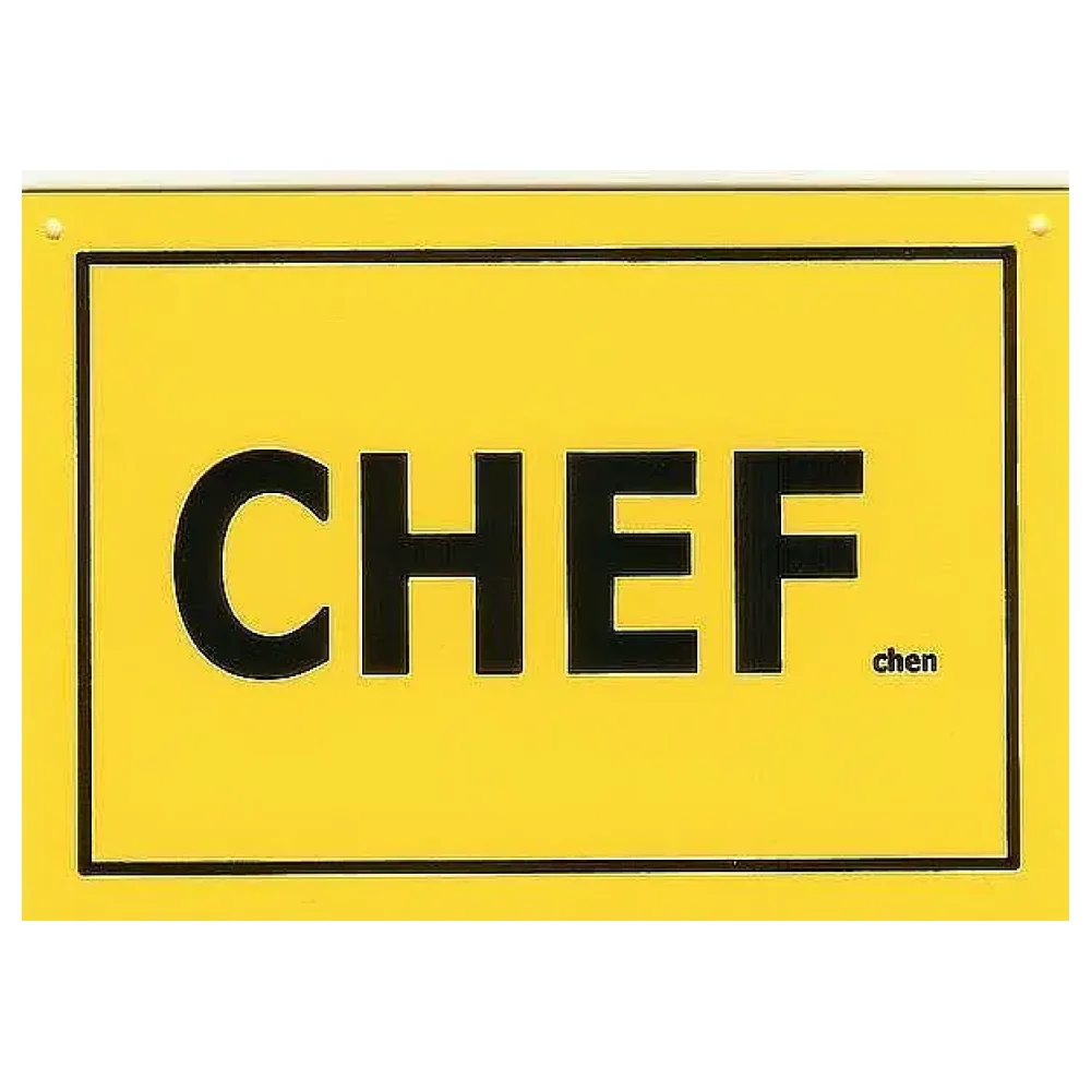 Schild als Postkarte: Chefchen