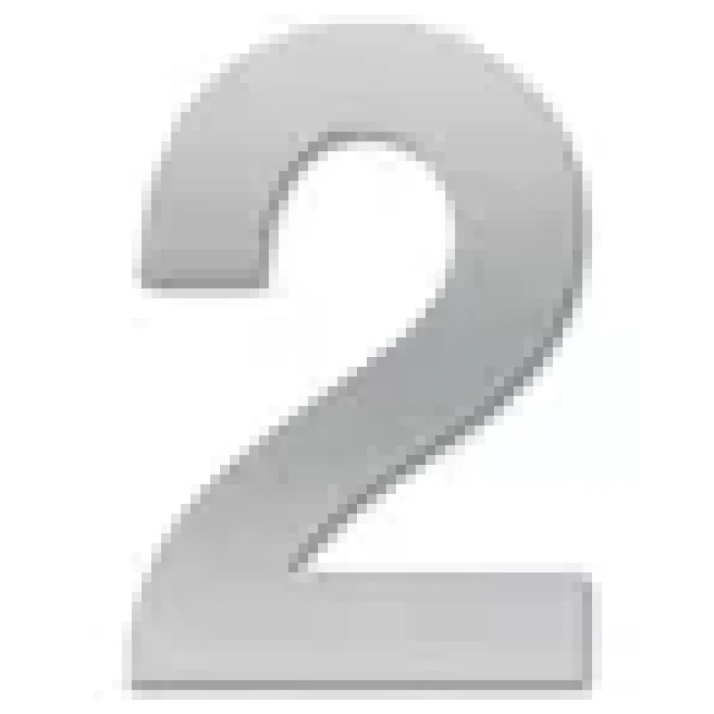 Hausnummer 2 - Schriftart Klassik aus Edelstahl – Bild 3