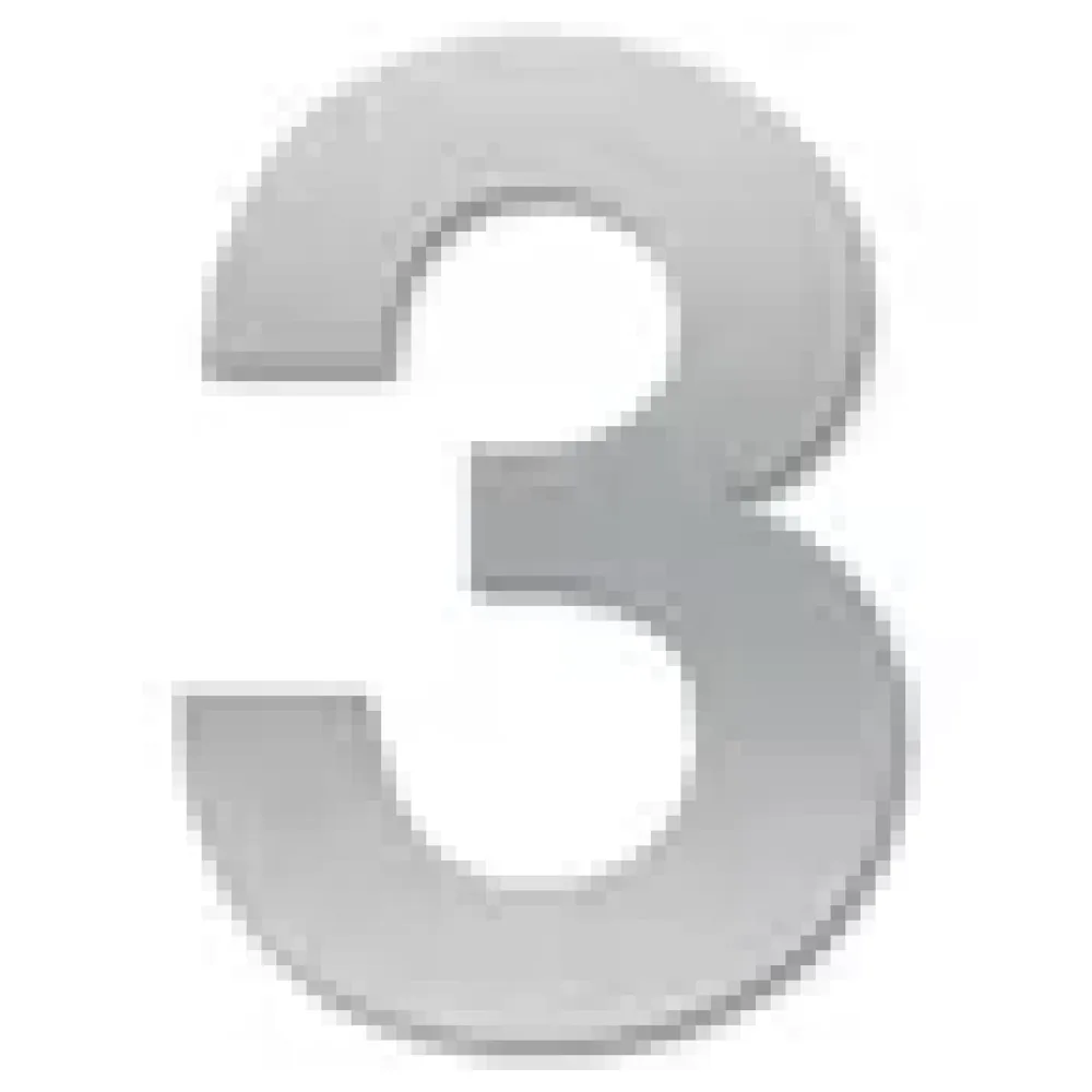 Hausnummer 3 - Schriftart Klassik aus Edelstahl – Bild 3