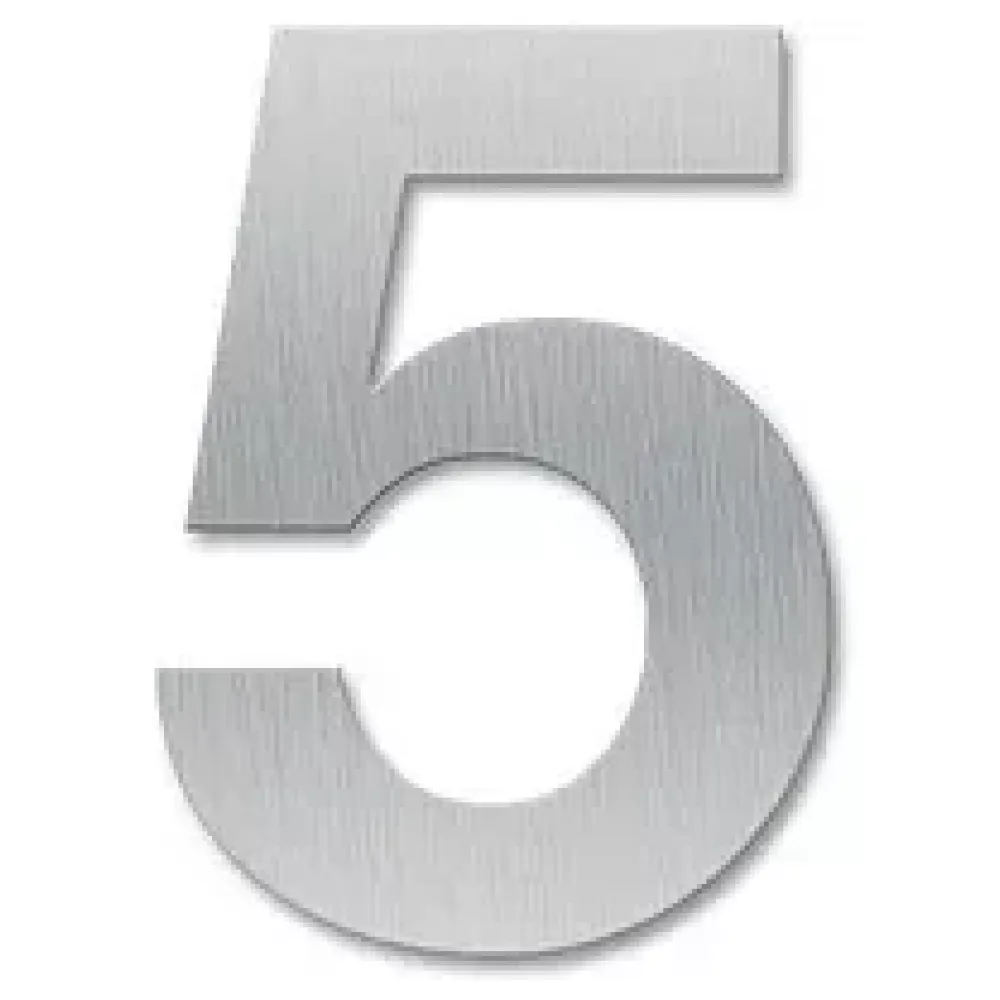 Hausnummer 5 - Schriftart Klassik aus Edelstahl – Bild 2