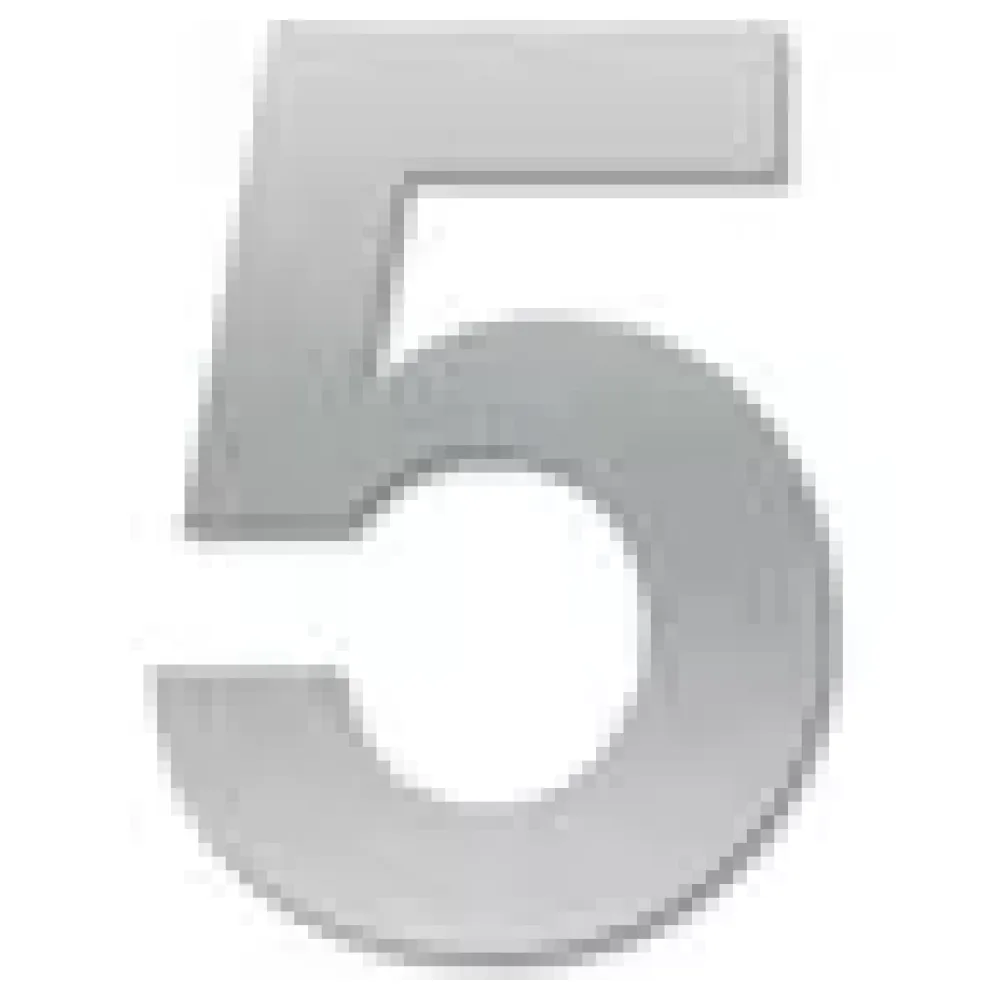 Hausnummer 5 - Schriftart Klassik aus Edelstahl – Bild 3