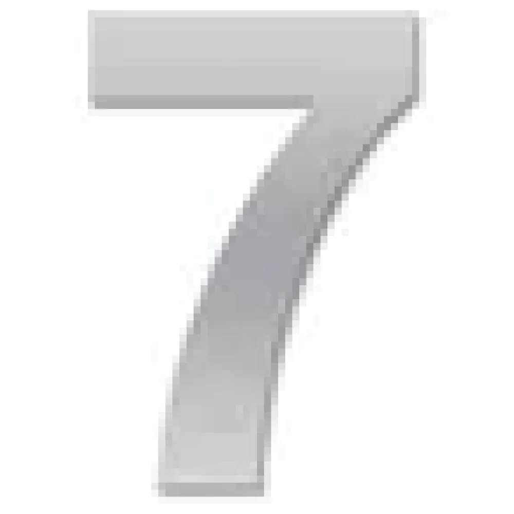 Hausnummer 7 - Schriftart Klassik aus Edelstahl – Bild 3