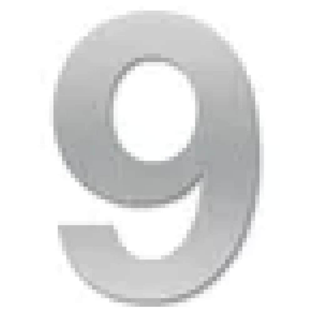 Hausnummer 9 - Schriftart Klassik aus Edelstahl – Bild 3