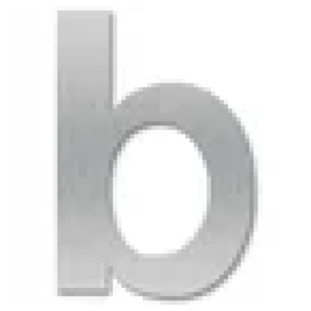 Kleinbuchstabe b - Schriftart Klassik aus Edelstahl – Bild 3