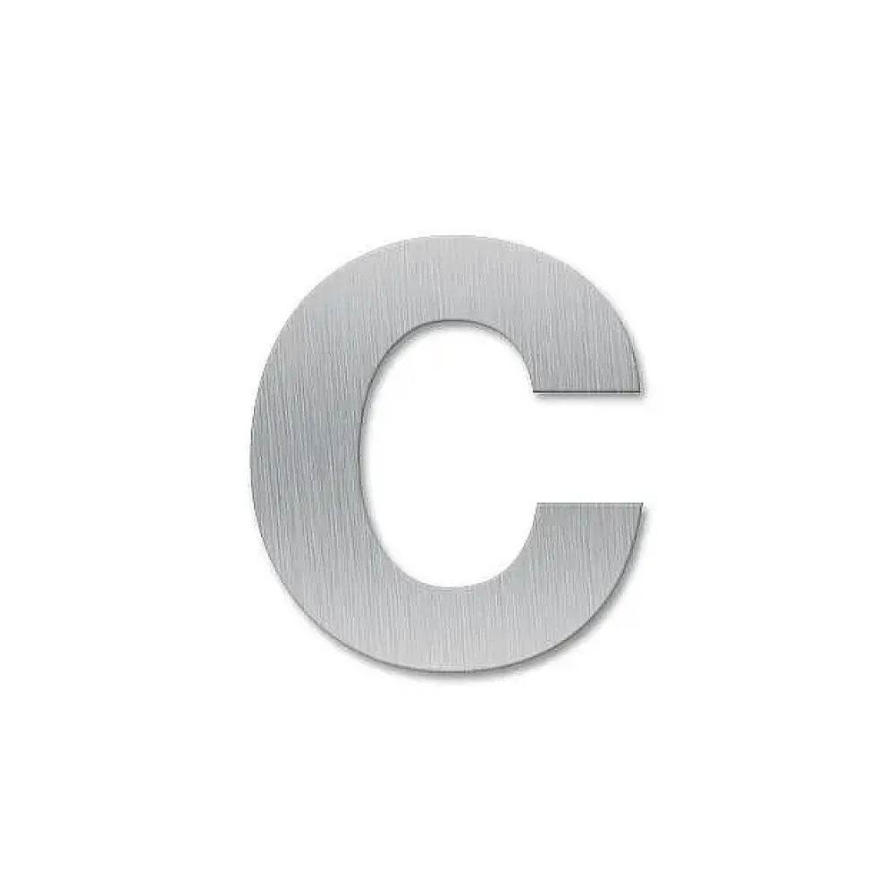 Kleinbuchstabe c - Schriftart Klassik aus Edelstahl
