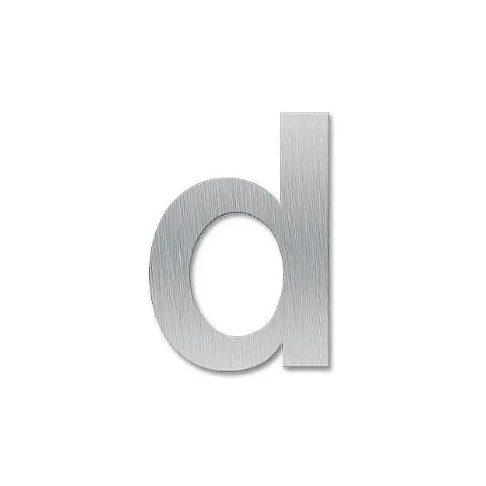Kleinbuchstabe d - Schriftart Klassik aus Edelstahl