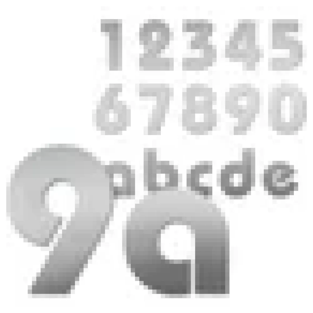 Hausnummern aus Edelstahl in mehreren Größen Schrift Bauhaus – Bild 3