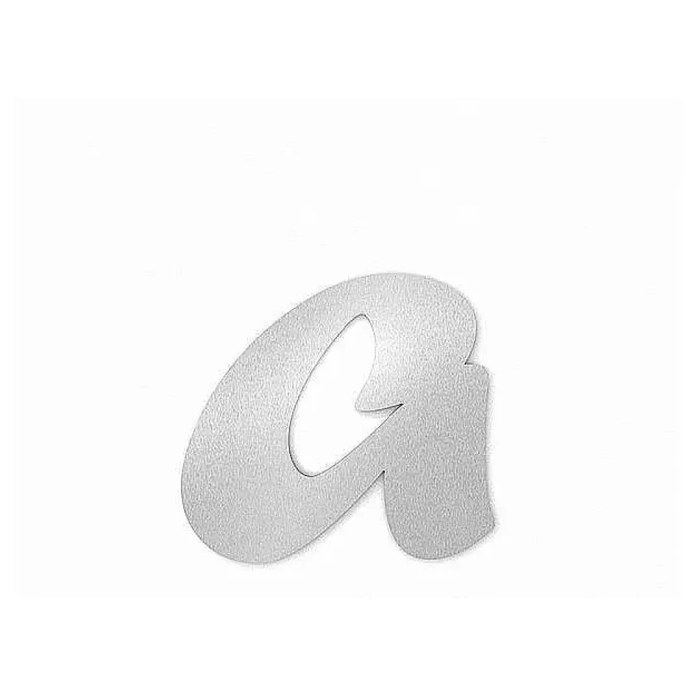Edelstahl Hausnummer Buchstabe a in Forte Schrift
