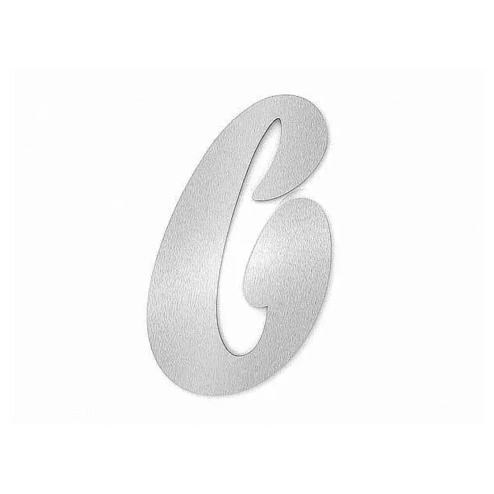 Edelstahl Hausnummer Buchstabe b in Forte Schrift