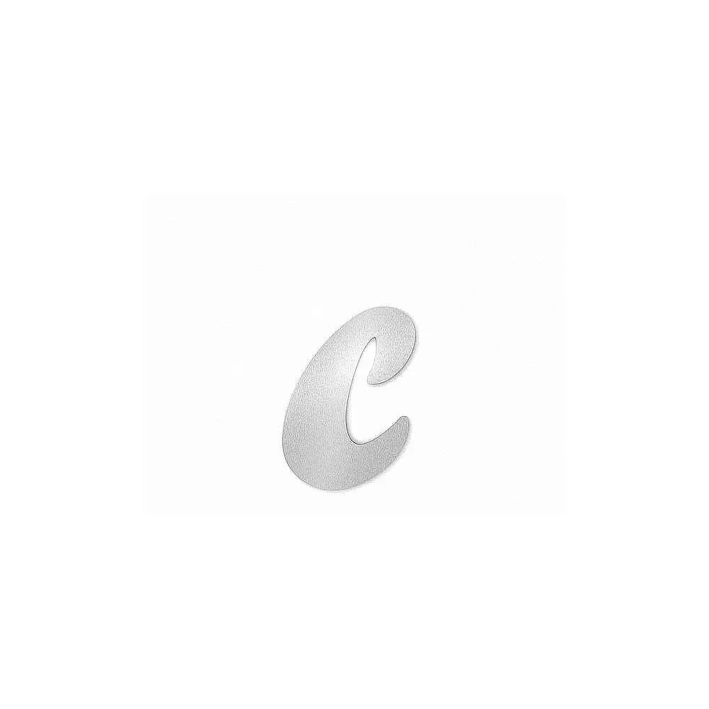 Edelstahl Hausnummer Buchstabe c in Forte Schrift