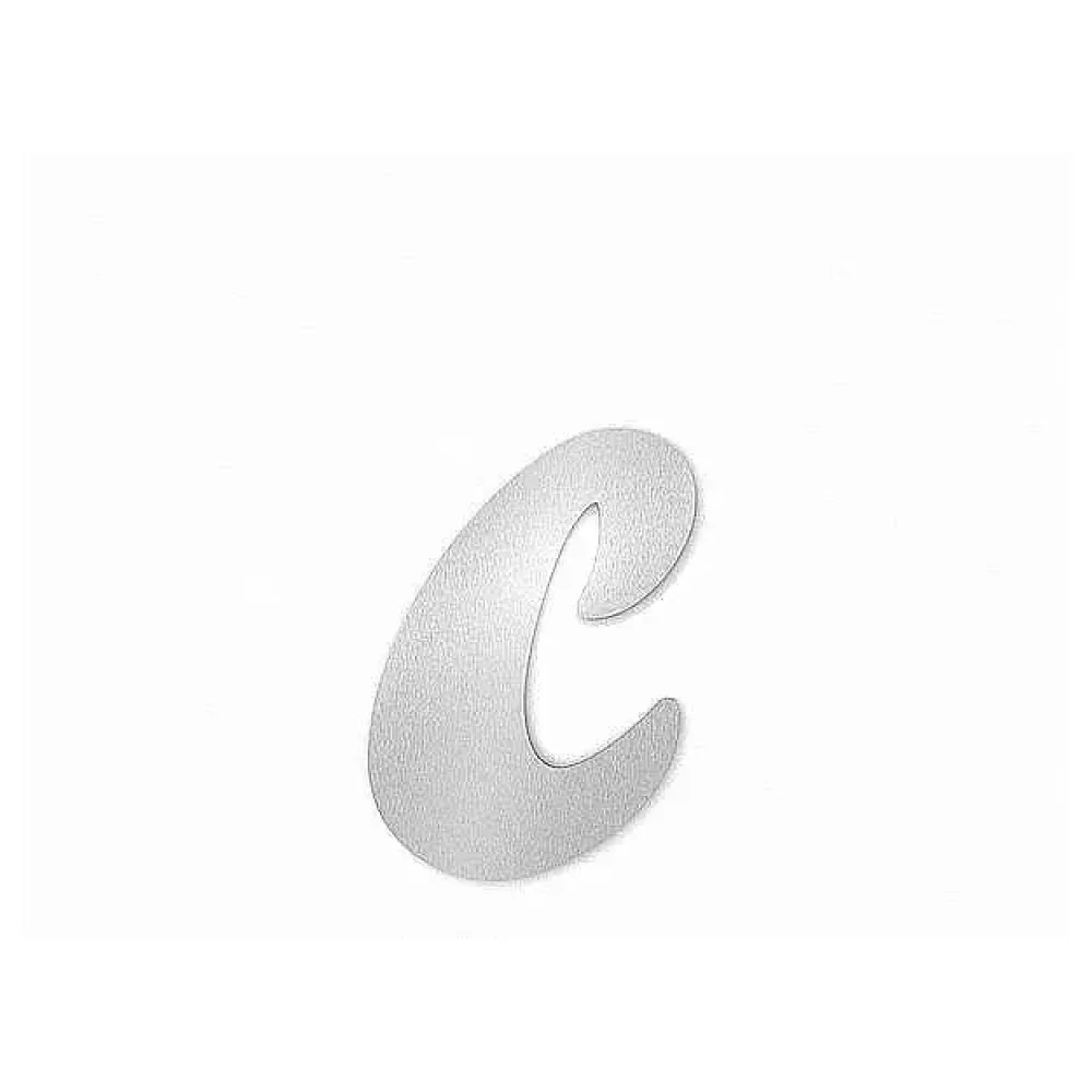 Edelstahl Hausnummer Buchstabe c in Forte Schrift