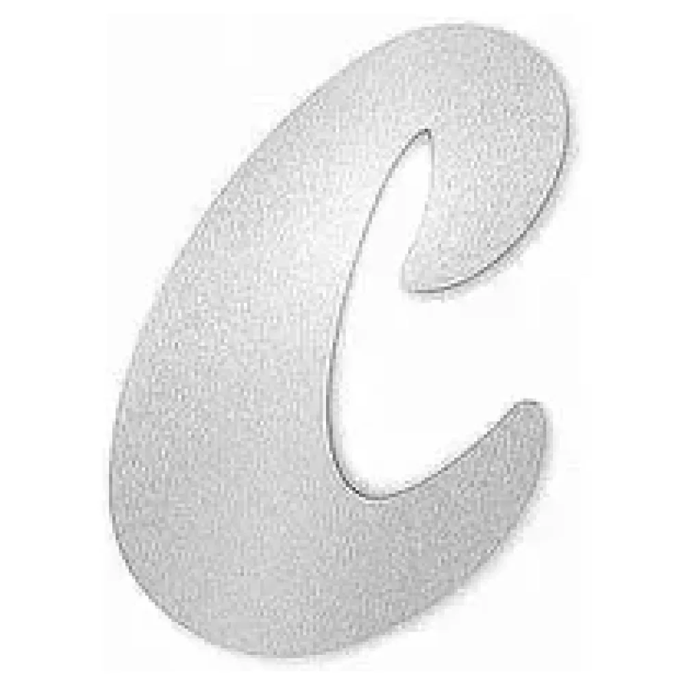 Edelstahl Hausnummer Buchstabe c in Forte Schrift – Bild 2