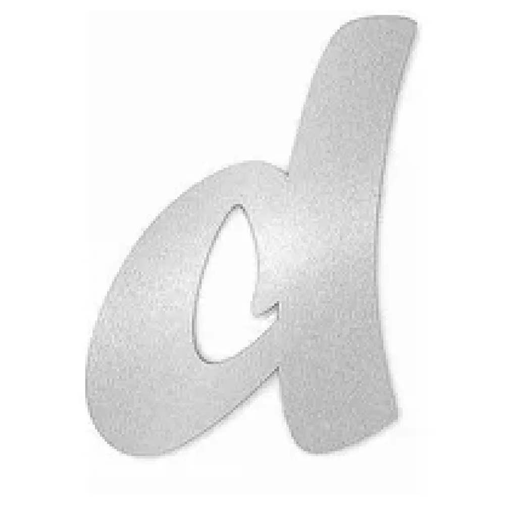 Edelstahl Hausnummer Buchstabe d in Forte Schrift – Bild 2