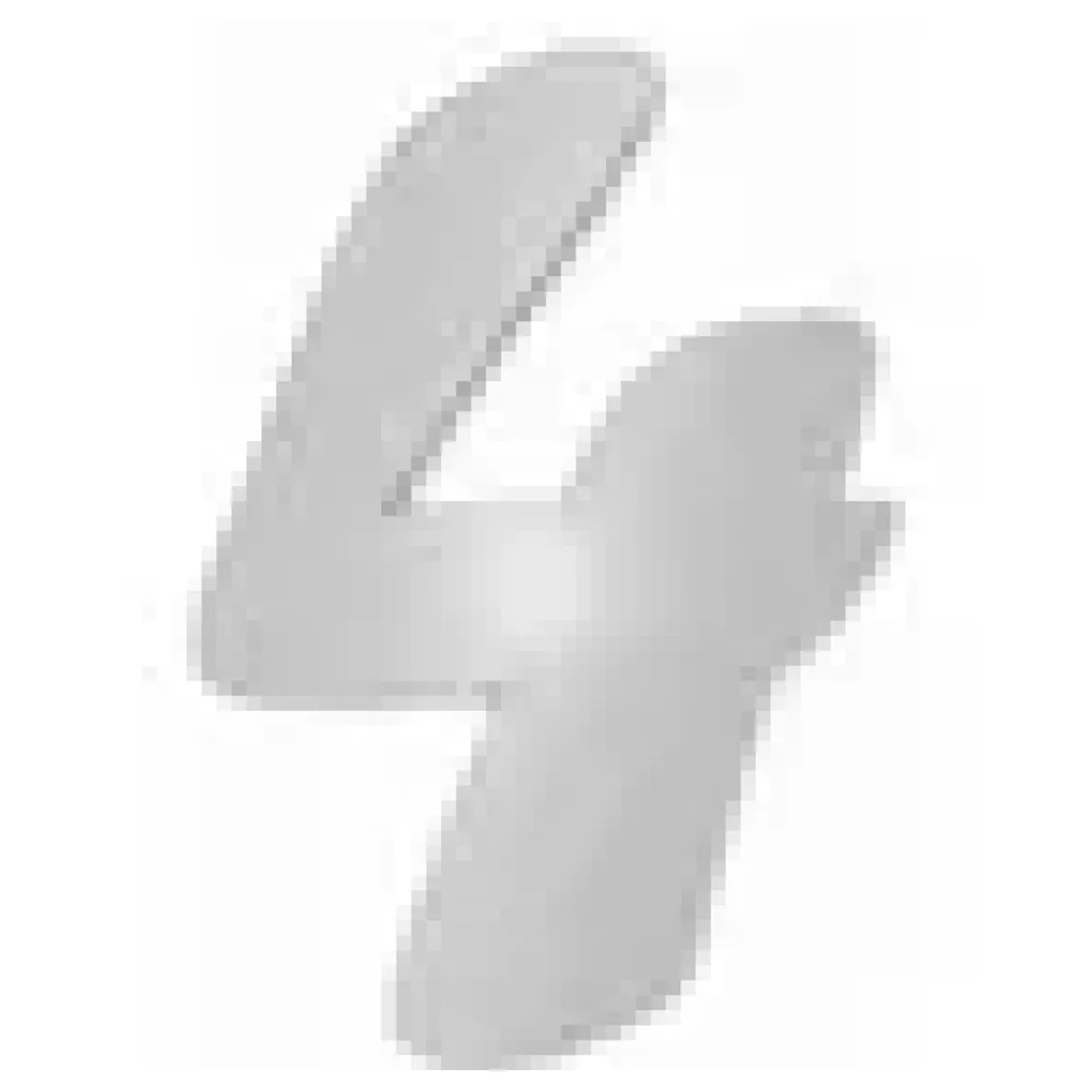 Edelstahl Hausnummer Ziffer 4 in Forte Schrift – Bild 3